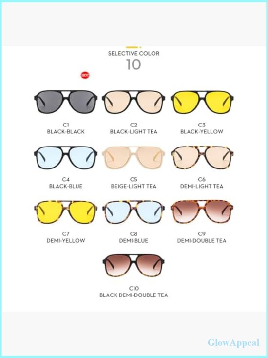 Vintage Oversized Double Beam 70s Pilot Sunglasses Unisex Large Square Frame main image 4